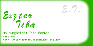 eszter tiba business card